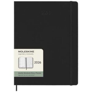 Moleskine inbunden 12-månaders veckoplanerare XL