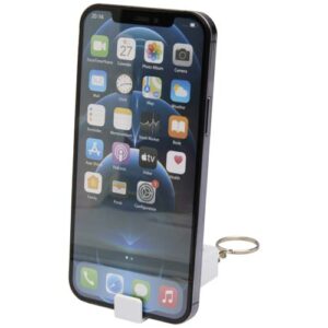 Aggia telefonställ av bambu med fidgetleksak av återvunnen plast