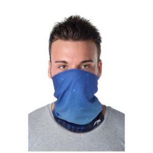 Lara sublimerad multiscarf med lager av fleece och fållar