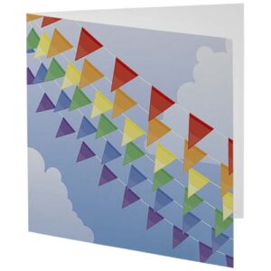 Herald fyrkantigt hälsningskort